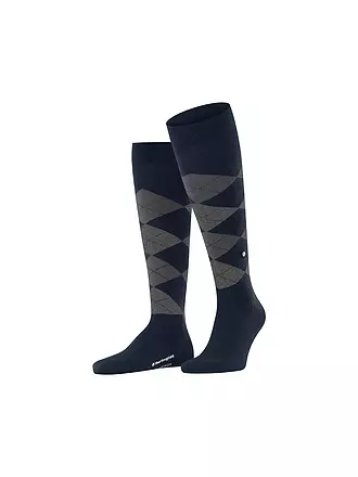 BURLINGTON | Calcetines hasta la rodilla EDINBURGH 40-46 negros para hombre | dunkelblau